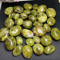 Rare Materials Natural Healing Gemstones Polished Green Opal Palm Stone Crystal Crafts