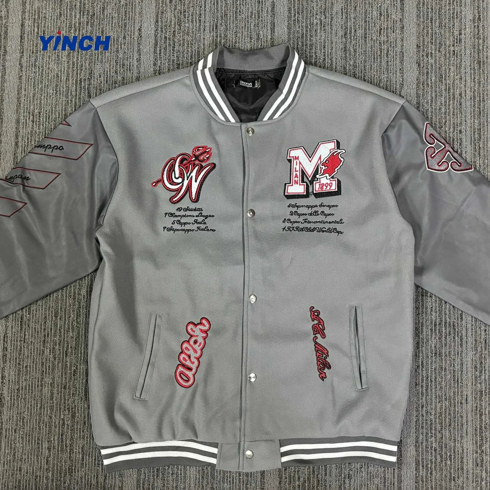 LAYENNE Custom Baseball Letterman Varsity Jacket  High Quality XL Men and Women's Leather Sleeves With Chenille Embroidery