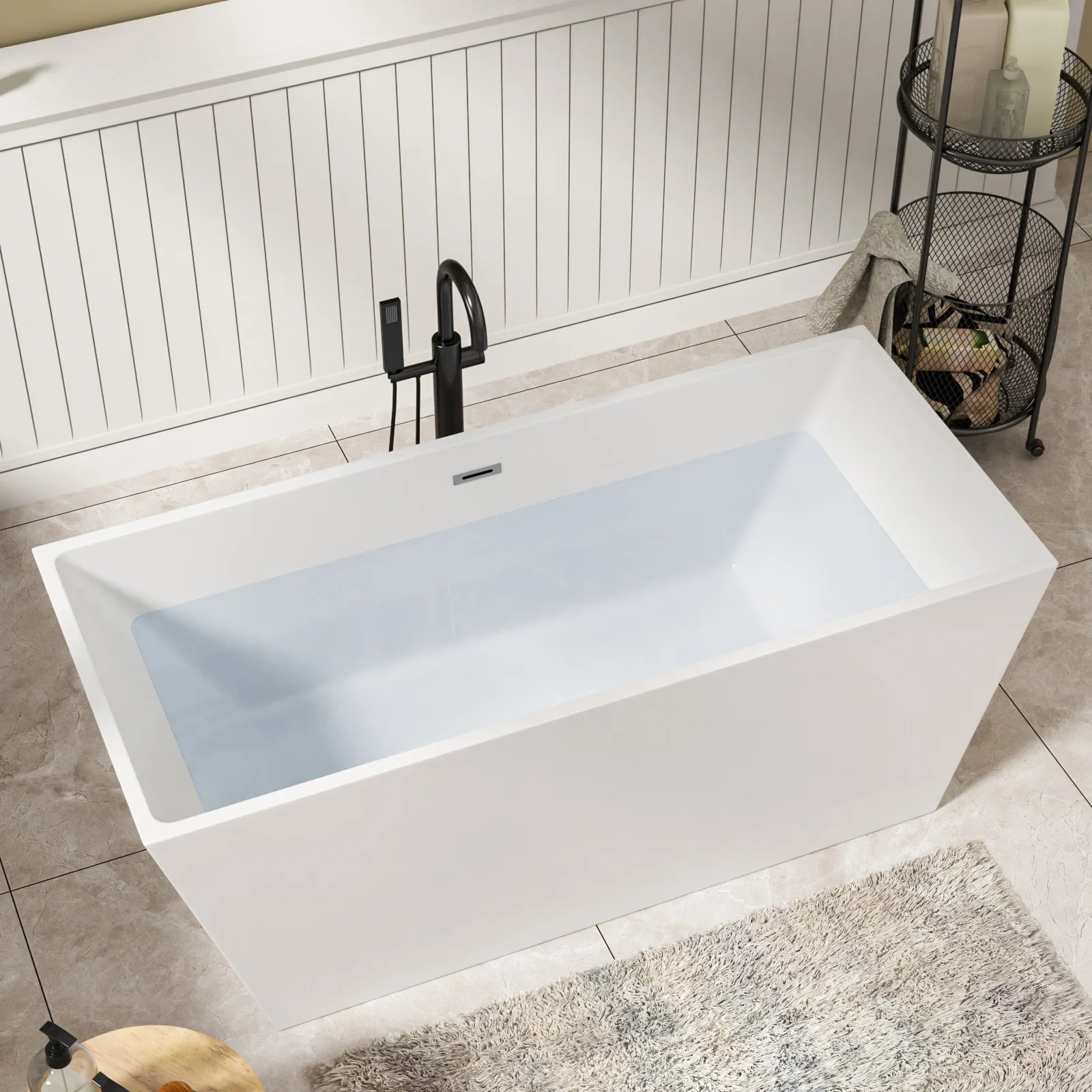 67 Inch Center Drainage Freestanding Bathtub Sanitary Ware Shower Acrylic Stand Bathtub Bath Tub With Thin Edge