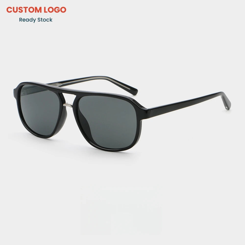 2026 Best Gift Unisex Vintage Pilot Sunglasses Double Bridges UV400 Full Rim Oval Lenses Comfortable Fashionable % UV
