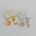 New Trendy CZ Diamond 18k Gold 925 Sterling Silver Fashion Lips Hoop Earrings for Women