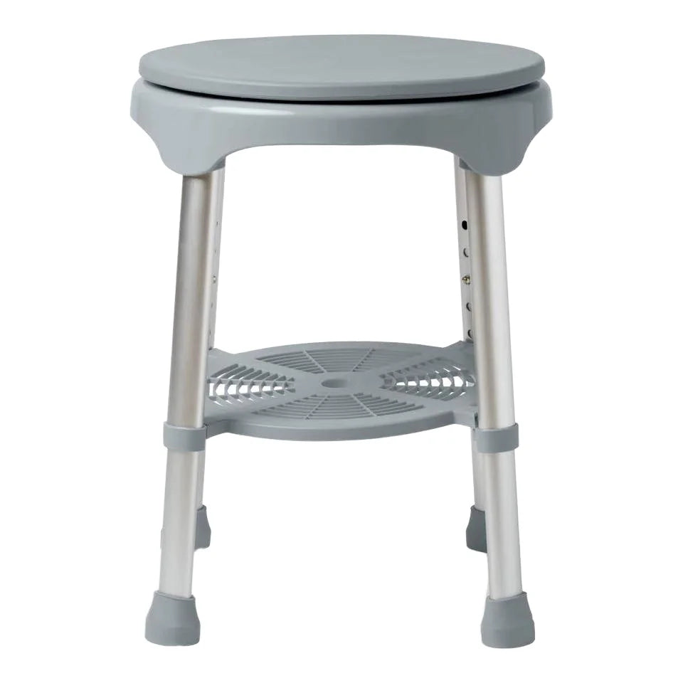 MSMT Durable Aluminum Frame Shower Stool Gray Design Rehabilitation Therapy Supplies Supports 300lbs Bathroom Safety Equipment
