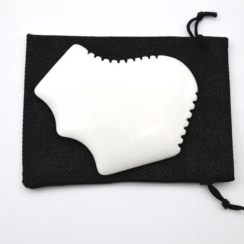Customized White Jade Body Gua Sha Facial Massage Board Tool Various Shape for Body