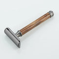 Eco-friendly Reusable Brass Razor with Bamboo Handle Shaving Safety Razor