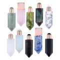 Wholesale Gem Perfume Bottle Guasha Crystal Gemstone Essential Oil Bottle Luxury Crystal Crafts Crystal Oil Bottle Blue Green