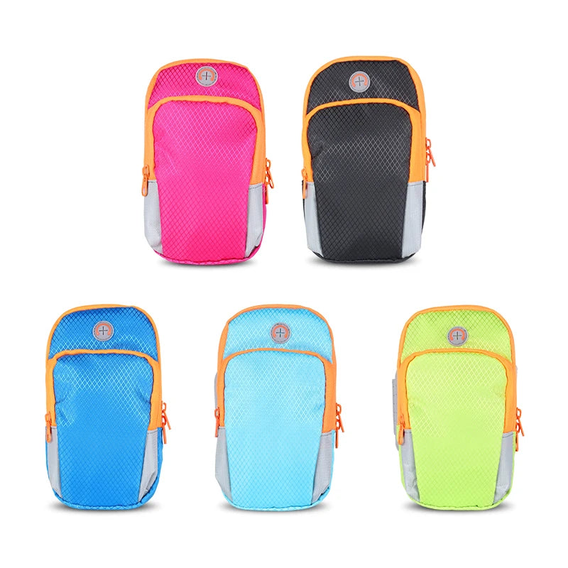 Big Capacity  Waterproof Cell Phone Arm Bag Reflective Sports Fitness Running Armband Cover Bag  With Pocket