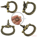 Stock Supply Box Accessories 24 X 18mm 3 Colors Metal Drawer Pull Handle with Screw