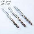 HSS6542 Helix Spiral Flute Thread Taps M2 M2.5 M2.6 M2.8 M2.9 M3 M3.5 M4 M5 M6 for Through Hole on Steel Aluminum Copper Brass