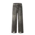 Custom Men Loose Baggy Black Oversized Streetwear Wash Fashion Quality Jeans
