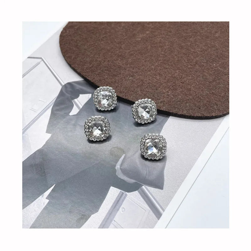Covered With Rhinestones Alloy Combination Button Wedding Dress Shoes Accessories Decoration Sewing on Garment Buttons