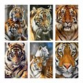 Tiger 5D DIY Full Diamond Square/Round Painting Beads Landscape Canvas Adult Home Decor Craft Embroidery Animal Children Present