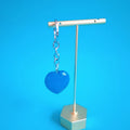 Huiying Fashion rings heart healing crystal pendant keychains necklace blue aventurine keyrings for sale