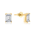 QX Custom Oem Fine Jewelry Square Luxury 18K Gold Plated 925 Sterling Silver Cubic Zirconia Women Stud Earrings