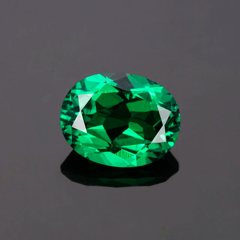 Quality Same As Natural Emerald Oval Cut for Ring Hydrothermal Emerald Rough Lab Grown Loose Emerald