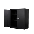 Small Double Metal Lockers Steel Locker 2 Door 2 Shelves Adjustable Filing Cabinet