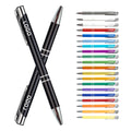 Customized Logo Printing Multicolor Metal Ballpoint Pen with Double Coil 1.0mm Writing Width