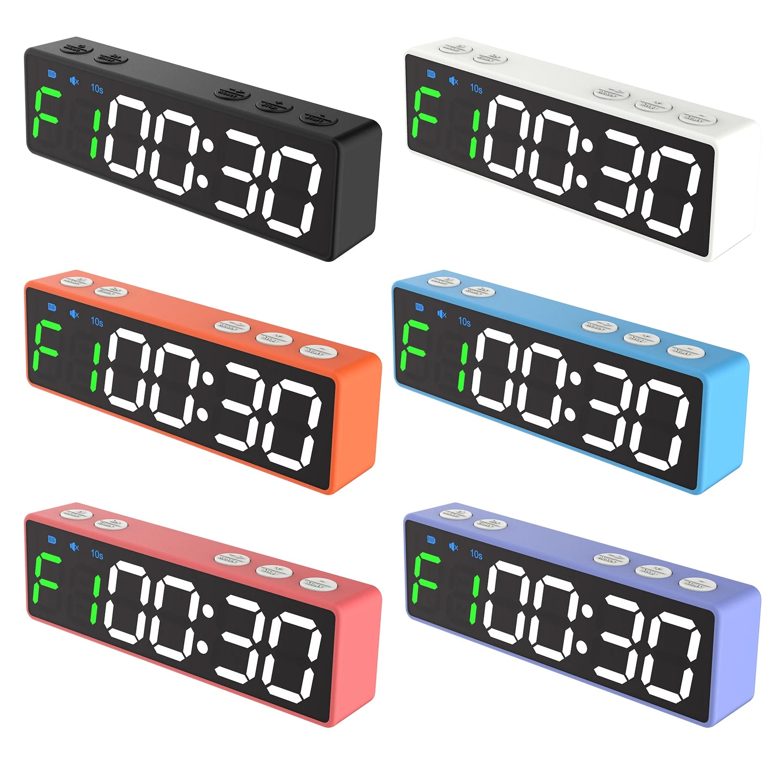 Ganxin Programmable Digital Countdown Timer Coffee Laboratory Study Stopwatch Clock Office Meeting Sports LED Gym Interval Timer
