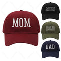 Spring Summer Fashion Dad and Mom Embroidered Baseball Cap Stylish Cotton Sun Hat Perfect Gift for Mother