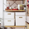SHIMOYAMA White Minimalist PP Office Organizer Wholesale Stackable Photo Organizing Storage Bin Box with Lid