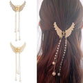 New Women butterfly Alloy Diamond Pearl Chain Hair Clips Simple Fashion Hair Claw for Girls Hair Accessories