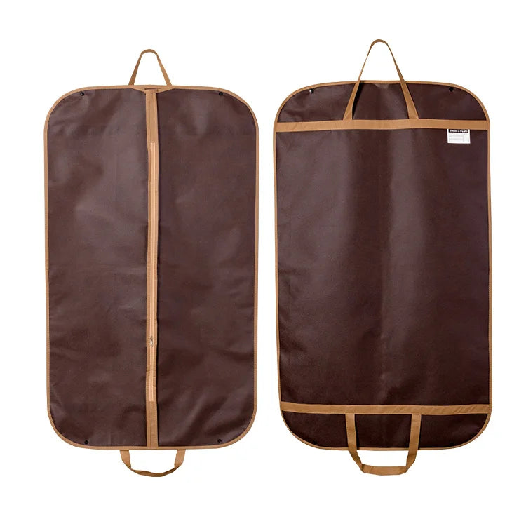 Custom Printing Logo Foldable Non-woven Garment Clothes Dustproof Suit Bags Cover With Handle for Suits
