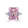 Luxury Wedding Anniversary Ring with 13*17mm Big CZ Prong Setting Fashion 925 Silver Engagement Rings for Women