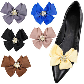 Custom Detachable Pearl Bow Shoe Clips for Ladies for Wedding Christmas Personalized Heel Decorations Accessories Buckle Custom