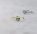 Aquamarine Zircon Dainty Rings Minimalist Ring Fine Jewelry for Women Gift for Her