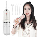 Rechargeable Water Flosser Portable Dental Oral Care Teeth Cleaner with 4 Replaceable Jet Tips