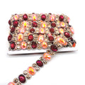 Customized Carnival Costumes Accessories Iron on Rhinestone Trimming Chain for Miami Carnival