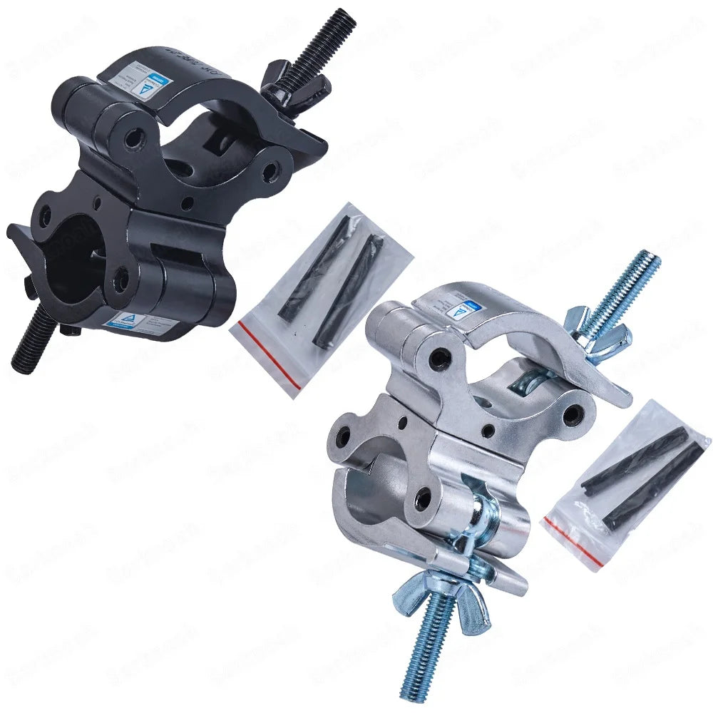 Aluminum Pro Swivel Dual Coupler Clamp.Fits 2inch (38-52)mm Truss1100LB(500KG )Load Heavy Duty Swivel Truss Clamps.