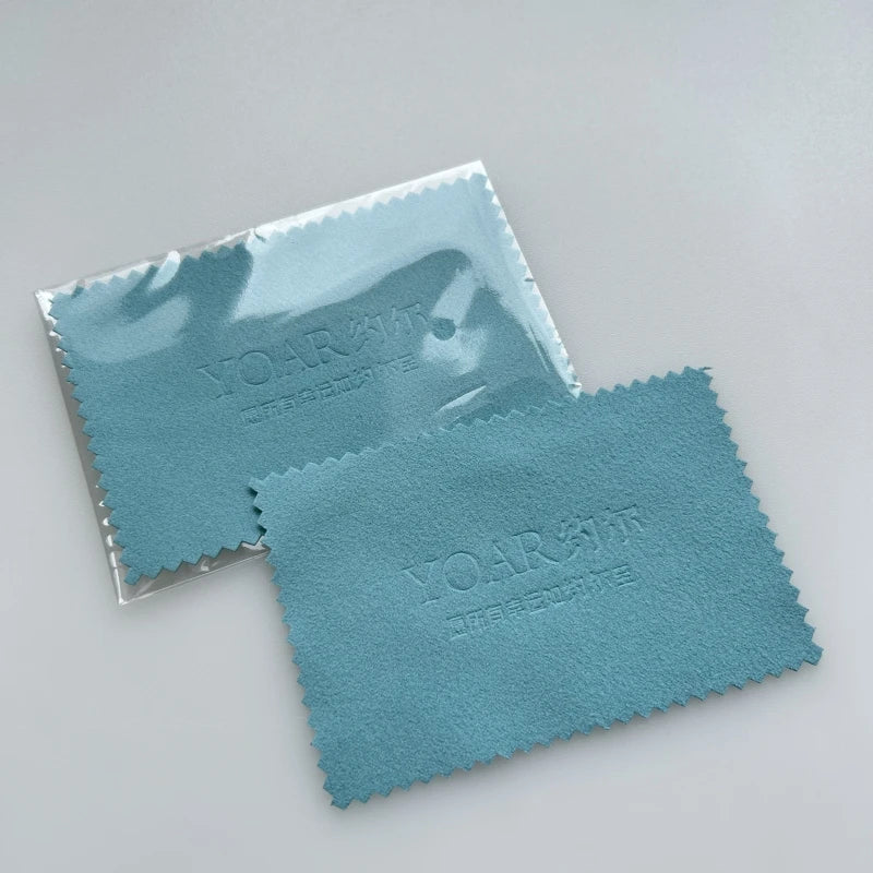 Wholesale Microfiber Suede Gold Silver Jewellery Cleaning Jewelry Polishing Cloth With Custom Logo Paper Envelope Packed