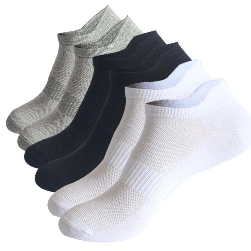 In Stock Good 100% Soild Color Men Women Customized Mesh Breathability Cotton 2 Size Large Sport Short Ankle Socks