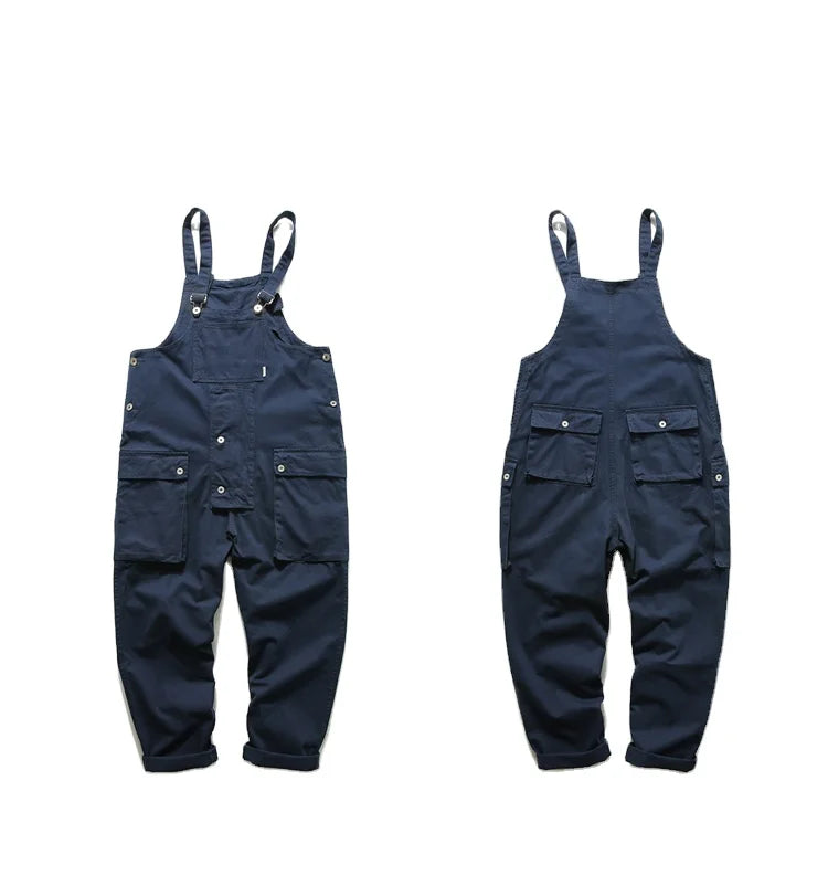 Men's Riding Jeans Long Jeans Jumpsuit Men's Bib Overall Stretch European New American Vest Pants