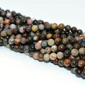 Wholesale 4/6/8/10mm Natural Petrified Wood Spheres Loose Gemstone Beads for DIY Jewelry