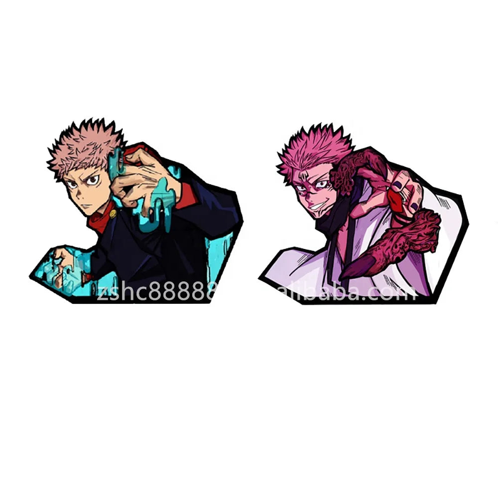 Waterproof 3D Motion Stickers Jujutsu Kaisen Anime Decor Itadori Yuji Ryomen Sukuna Car Refrigerator Decor 116x130mm PET