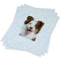 A4 Size Sheet Glossy Printable Broken Glass Pattern PET Vinyl Transparent Holographic Inkjet Laser Sticker Paper