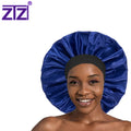 ZTZI Wholesale Elastic  Wide Band  Polyester  Satin Bonnet for Women  Braid Satin Hair Bonnets  Large Night Sleep Cap