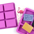 340 Factory Free Sample 6 Hole Rectangle European Style Shape Silicone Cake Mold Silicone Candle Molds Soap Making Molds