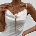 Exaggerated Long Tassels Multilayer Secret Chain Necklace for Women Charms Lady Street Wearing Accessories Fashion Jewelry Gifts
