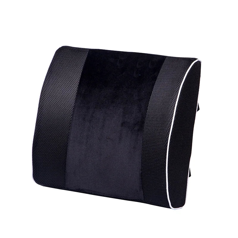 Breathable Memory Foam Lumbar Support Cushion for Office Chair Car Seat with Adjustable Backrest Pillow for Lower Back