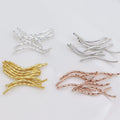 1.5mm 925 Sterling Silver S Shaped Curved Noodle Tube Beads for Jewelry Making Findings