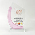 Pink Crystal Plaque Medal Custom Crystal Trophy MH-NJ0260