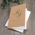 A5 Velvet Suede Hardboard Cover Wedding Invitation Linen Paper Texture Paper Wedding Invitation Brown Color