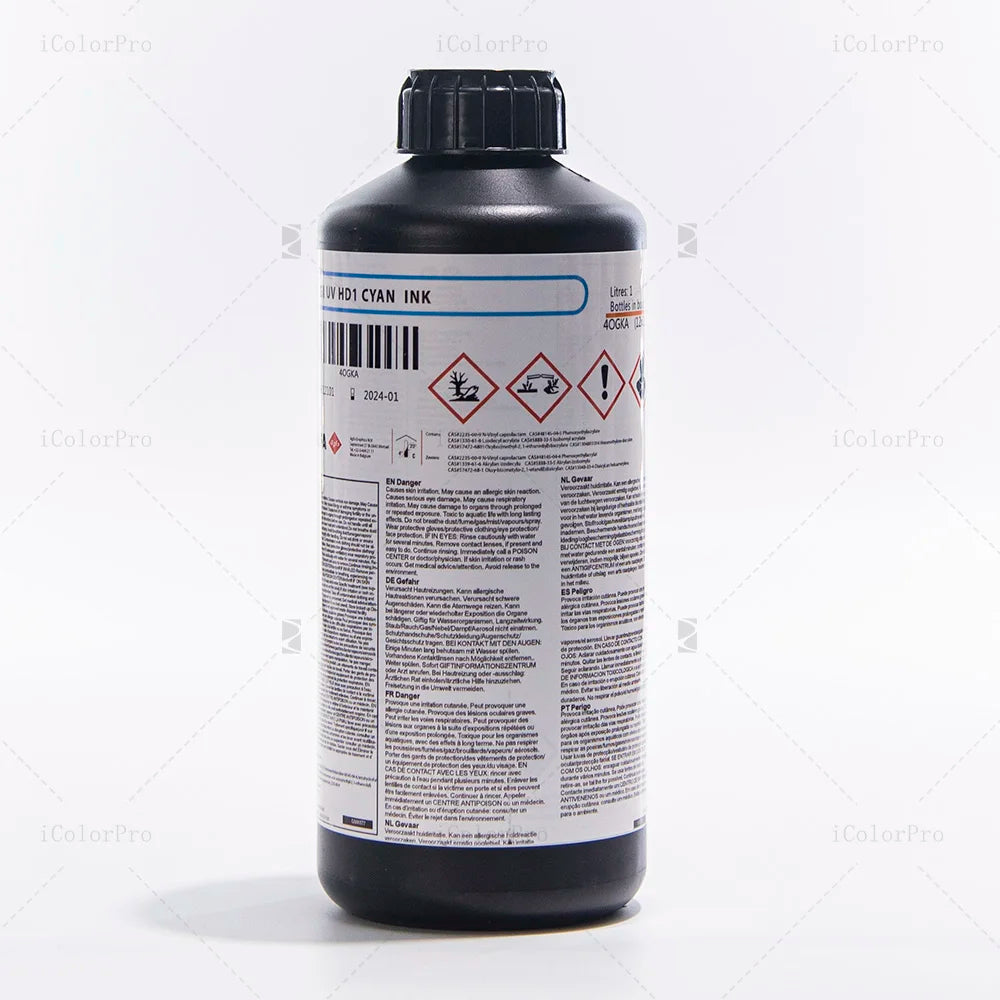 Eco Friendly AGFA HD1 UV Printing Inks for GH2220 I3200 Printheads Inks for Printers UV Roll Printing