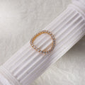 Gold Plated Minimalist Ring Elegant Temperament Korean Iced Out Full Cubic Zirconia Ring Tennis Ring for Wedding