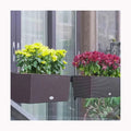 Durable Modern Style Rectangle Large Rattan Surface Plastic Flower Pots Wall Hanging Plant Pots for Home Gardening Decoration