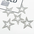 8cm Star Design Self Adhesive Glass Rhinestone Sheet Patches Heat Transfer Pattern Crystal Strass Applique for T-shirt Garment