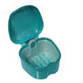 False Teeth Orthodontic Cleaning Bath Box Storage Case With Hanging Net With Strainer