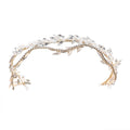 Handmade Gold Leaf Crystal Rhinestone Bridal Hair Crown Headpiece Accessories Wedding Prom Crown Tiaras